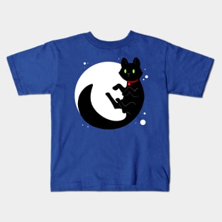 A Little Black Cat - 'Moon' Kids T-Shirt